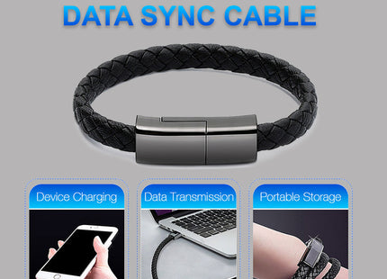 New Bracelet Charger USB Charging Cable Data Charging Cord For IPhone14 13 Max USB C Cable For Phone Micro Cable