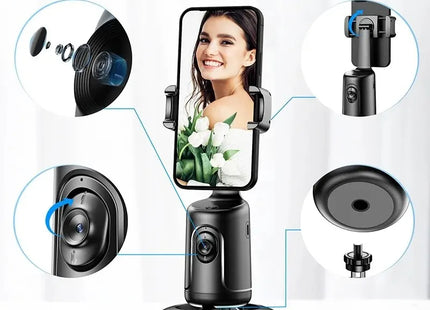 360 Auto Face Tracking Gimbal AI Smart Gimbal Face Tracking Auto Phone Holder For Smartphone Video Vlog Live Stabilizer Tripod