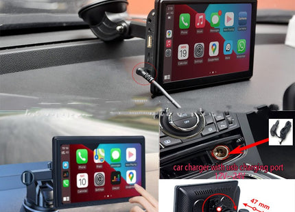 Portable IPS Car Smart Screen Wireless Projection Screen Carplay Android AUTO