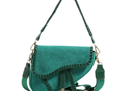 Women's Fashion Vintage Weave Saddle Bag