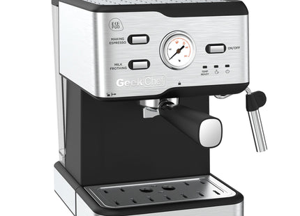 Espresso Machine 20 Bar Pressure Cappuccino Latte Maker Coffee Machine With ESE POD Filter&Milk Frother Steam Wand&thermometer, 1.5L Water Tank, Stainless Steel Espresso Ban On Amazon