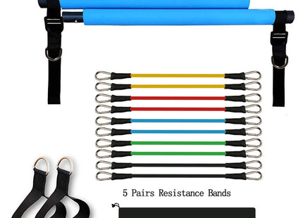 Fitness Yoga Pilates Bar Portable Gym Accessories Sport Elastic Bodybuilding Resistance Bands For Home Trainer Workout Equipment