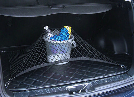 Trunk CARGO NET Car Nylon Elastic Mesh Organizer Truck SUV Universal 4 Hook Rear