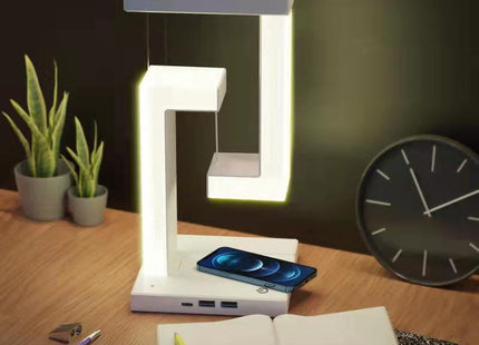 Creative Smartphone Wireless Charging Suspension Table Lamp Balance Lamp Floating For Home Bedroom