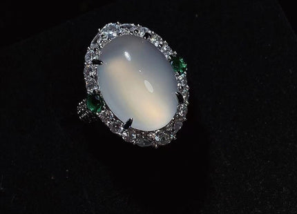 Green Agate Jade Women's Ring