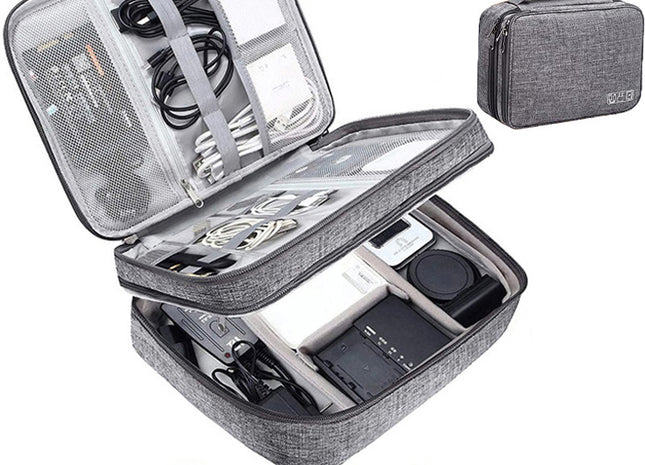 Electronics Organizer Travel Cable Organizer Bag Waterproof Portable Digital Storage Bag Electronic Accessories Case Cable Charger Organizer Case Multifunctional Waterproof Storage Bag