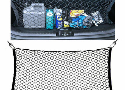 Trunk CARGO NET Car Nylon Elastic Mesh Organizer Truck SUV Universal 4 Hook Rear