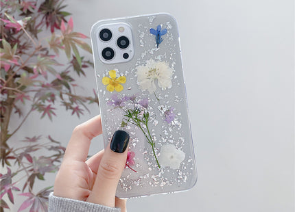 Silver Foil Dried Flowers For Mobile Phone Cases Epoxy Transparent