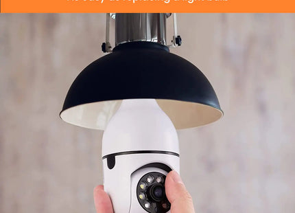 360-Degree Surveillance Light Bulb Camera - Motion Detection, Advanced Night Vision, Remote Viewing - Easy Install, Full HD, Two-Way Audio - IP66 Waterproof - Compatible with Android & iOS