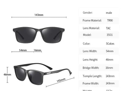 Men's Polarized Sunglasses - Classic Style, Superior UV Protection, Glare Reduction - Complete Package Included